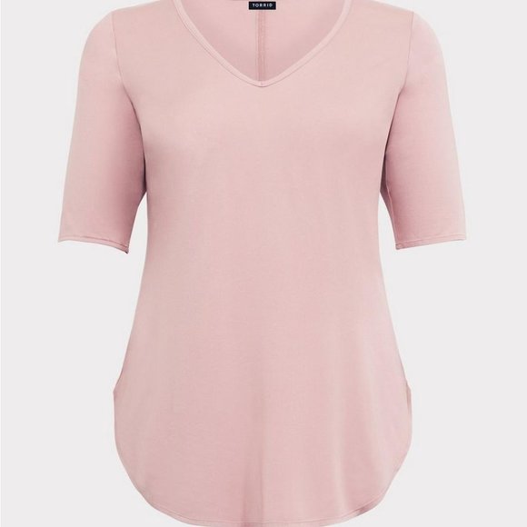 Torrid Pink V-Neck Tunic Top 3X - Picture 4 of 11